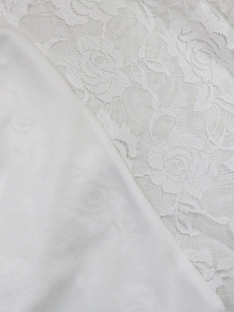 Off Shoulder Lace Asymmetric Ruffle Dress