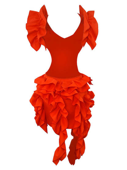 Sleeveless Crimping Backless Asymmetrical Mini Dress