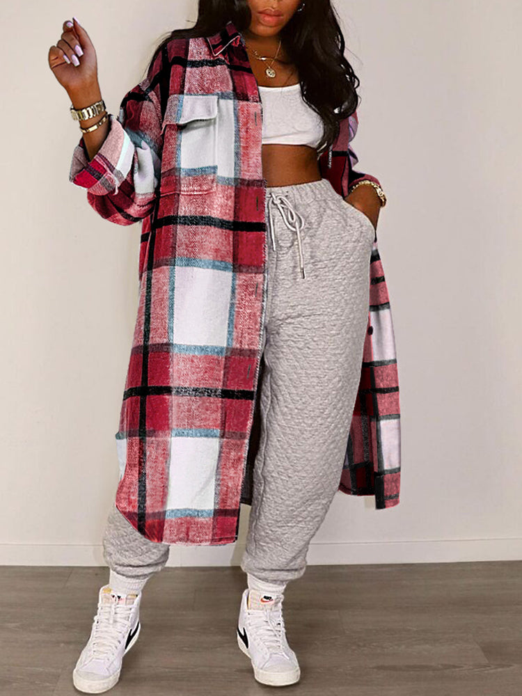 Patch Pocket Plaid Shirts