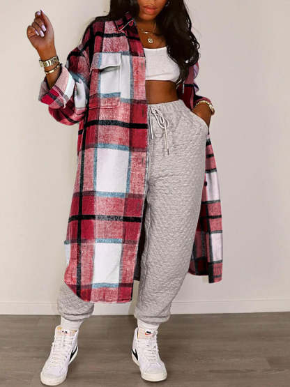 Patch Pocket Plaid Shirts