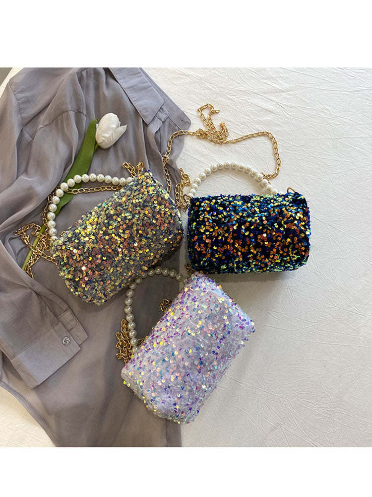 Pearl Sequins Glitter Crossbody Bags