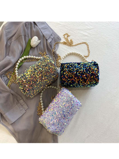 Pearl Sequins Glitter Crossbody Bags