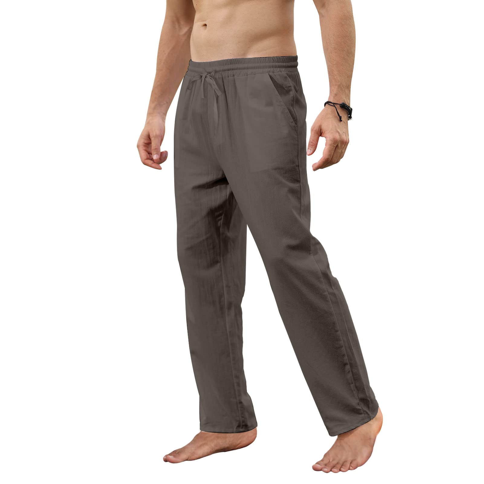 Men's Casual Loose Linen Long Pantsc
