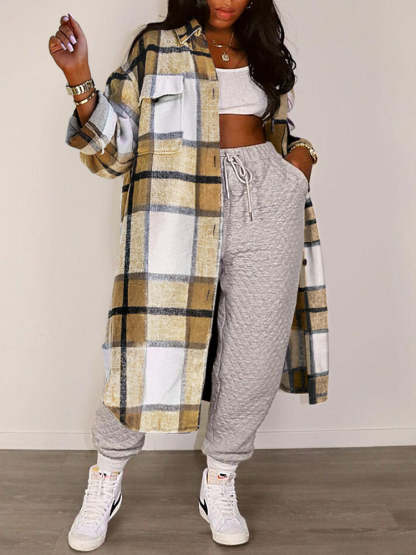 Patch Pocket Plaid Shirts