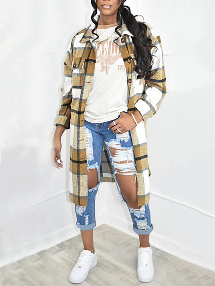 Patch Pocket Plaid Shirts