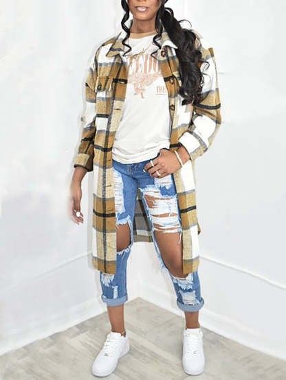 Patch Pocket Plaid Shirts