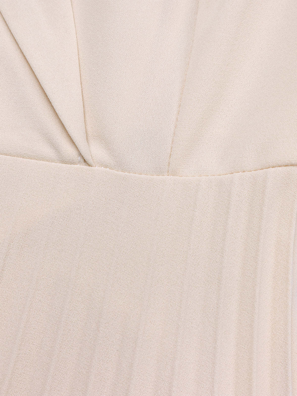 Belted Color-Block Pleated Blazer Midi Dress