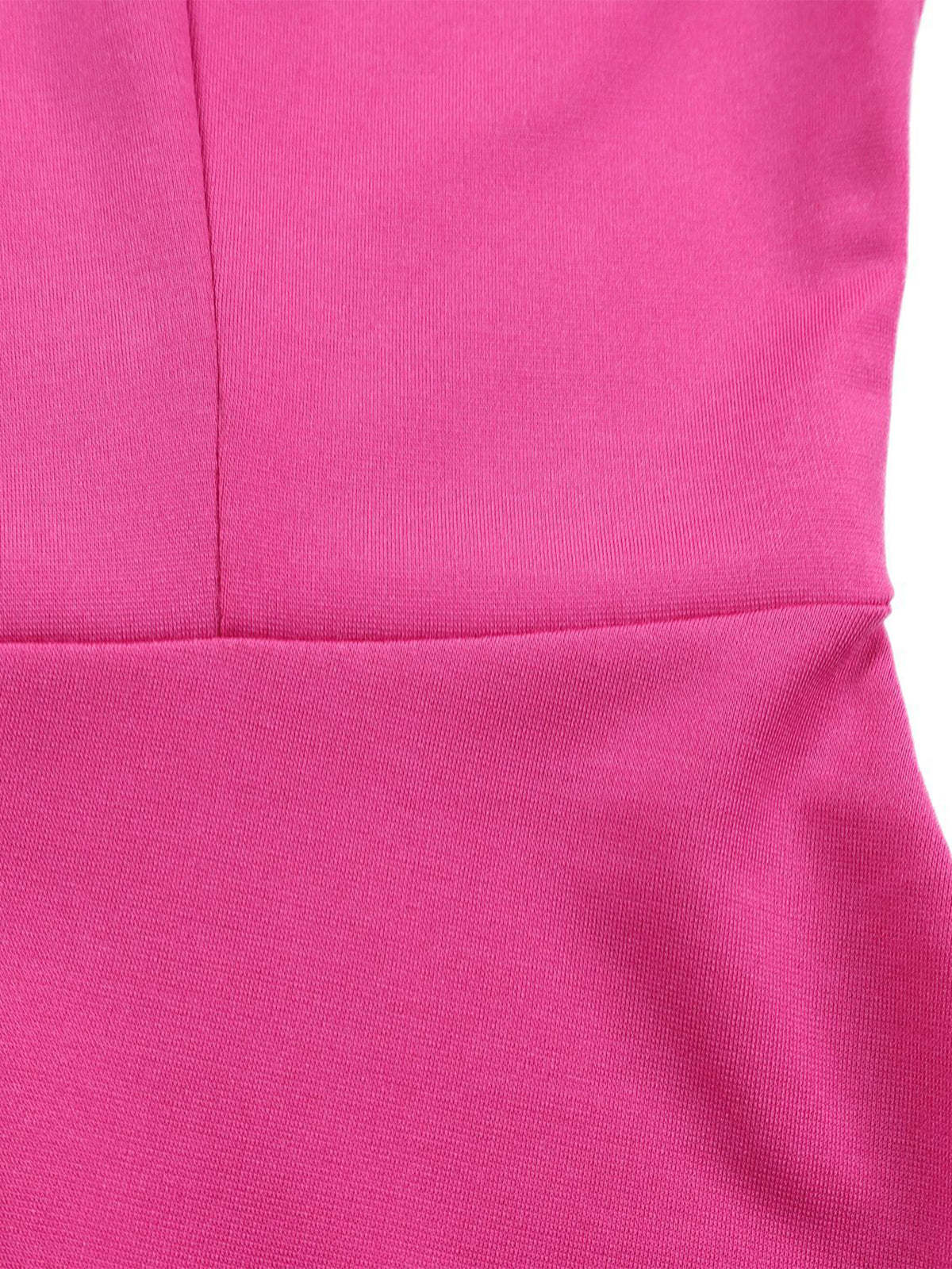 Flared Sleeve Square Neck Midi Dress with Belt