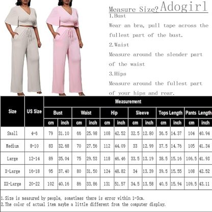 Two Piece Crop Top Drawstring Long Pants