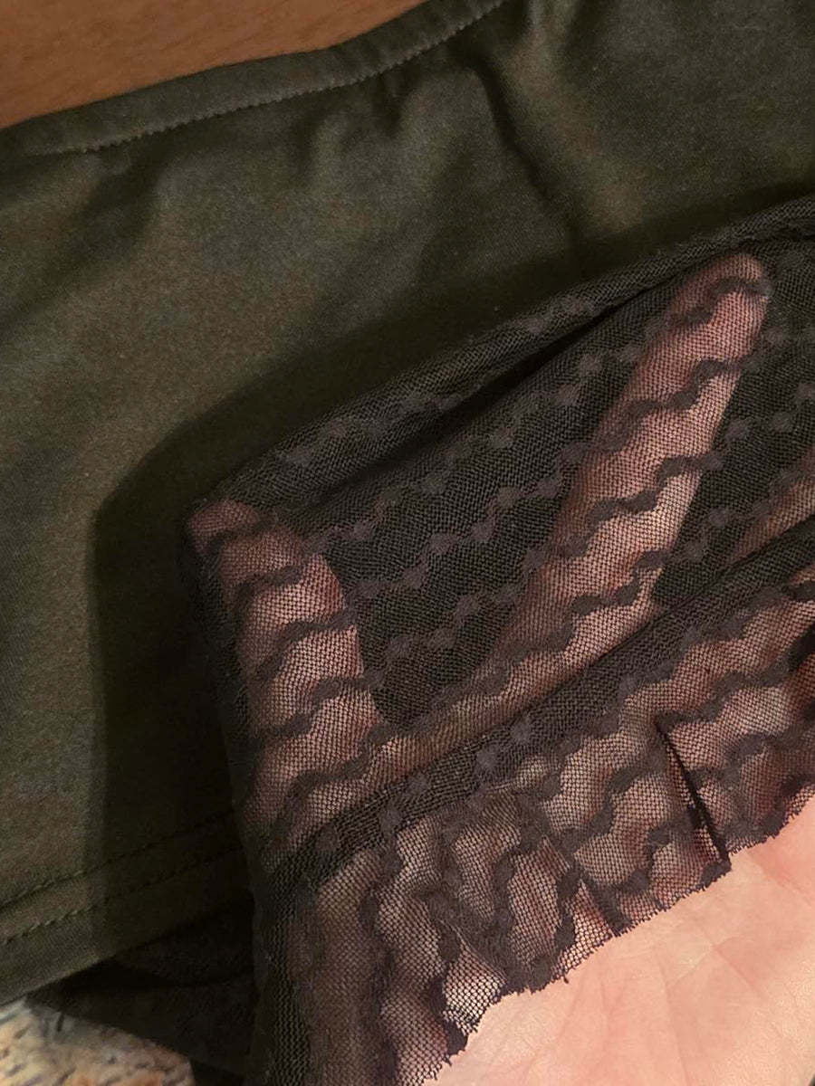 Two Piece Mesh Lace Tube Top Pants Sets