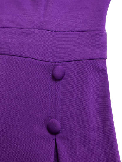 Plus Size Solid Color Half Sleeve Dress