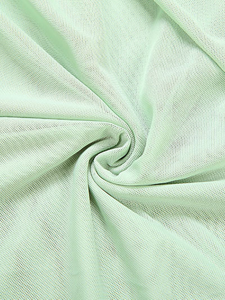 Strapless Mesh Mini Dress with Scarf Gloves