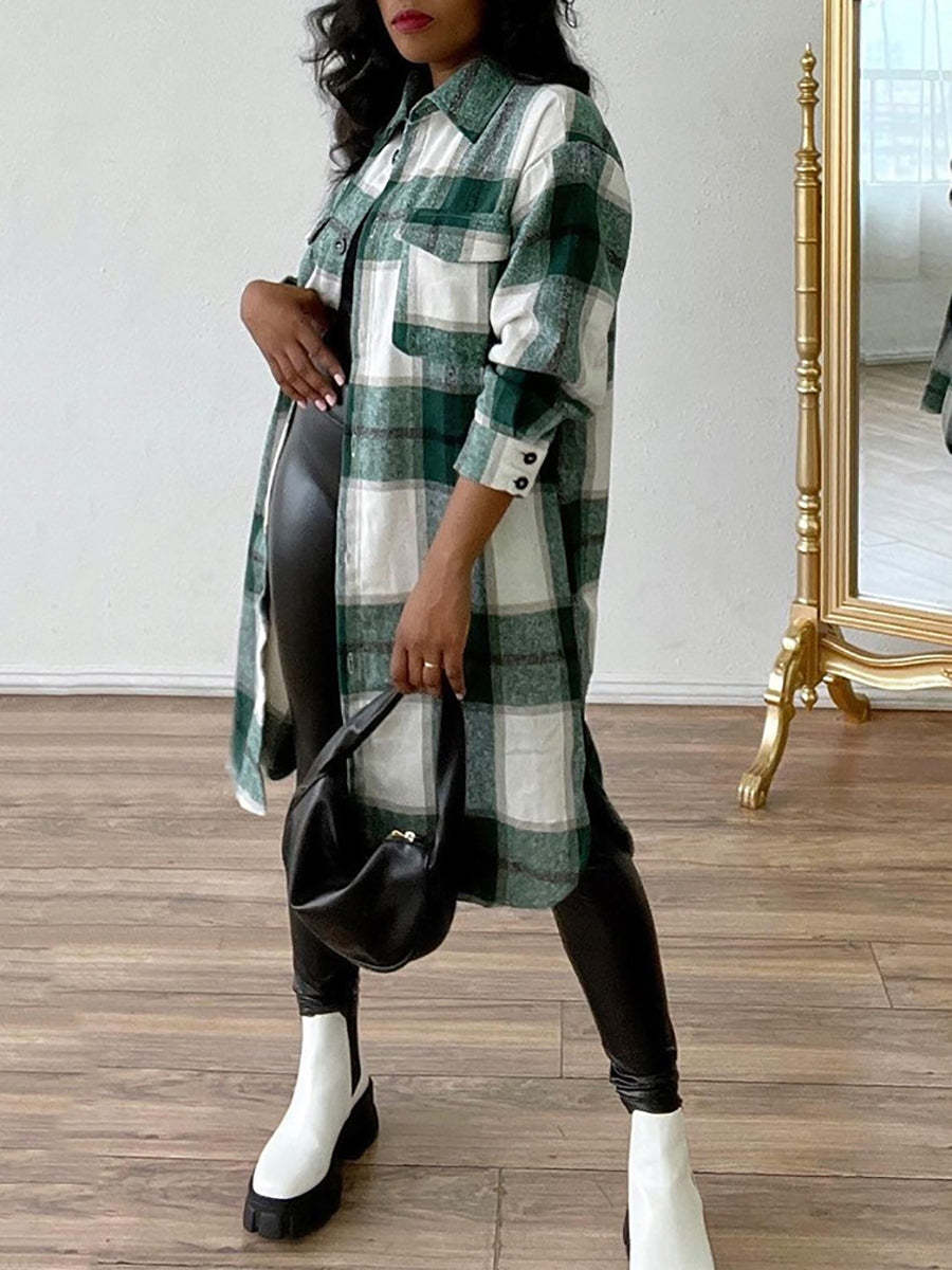 Patch Pocket Plaid Shirts