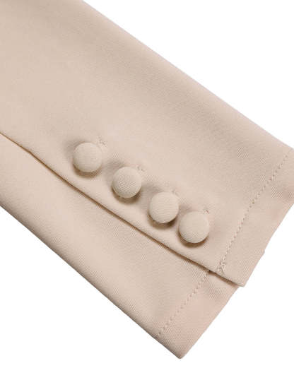 Tailored Lapel Peplum Blazer Pants Set