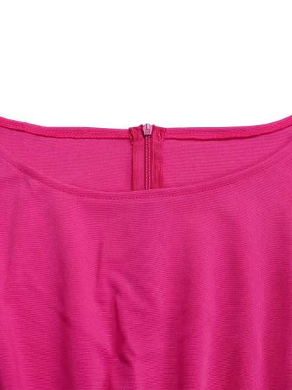 Round Neck Solid Color Wide-Leg Jumpsuit