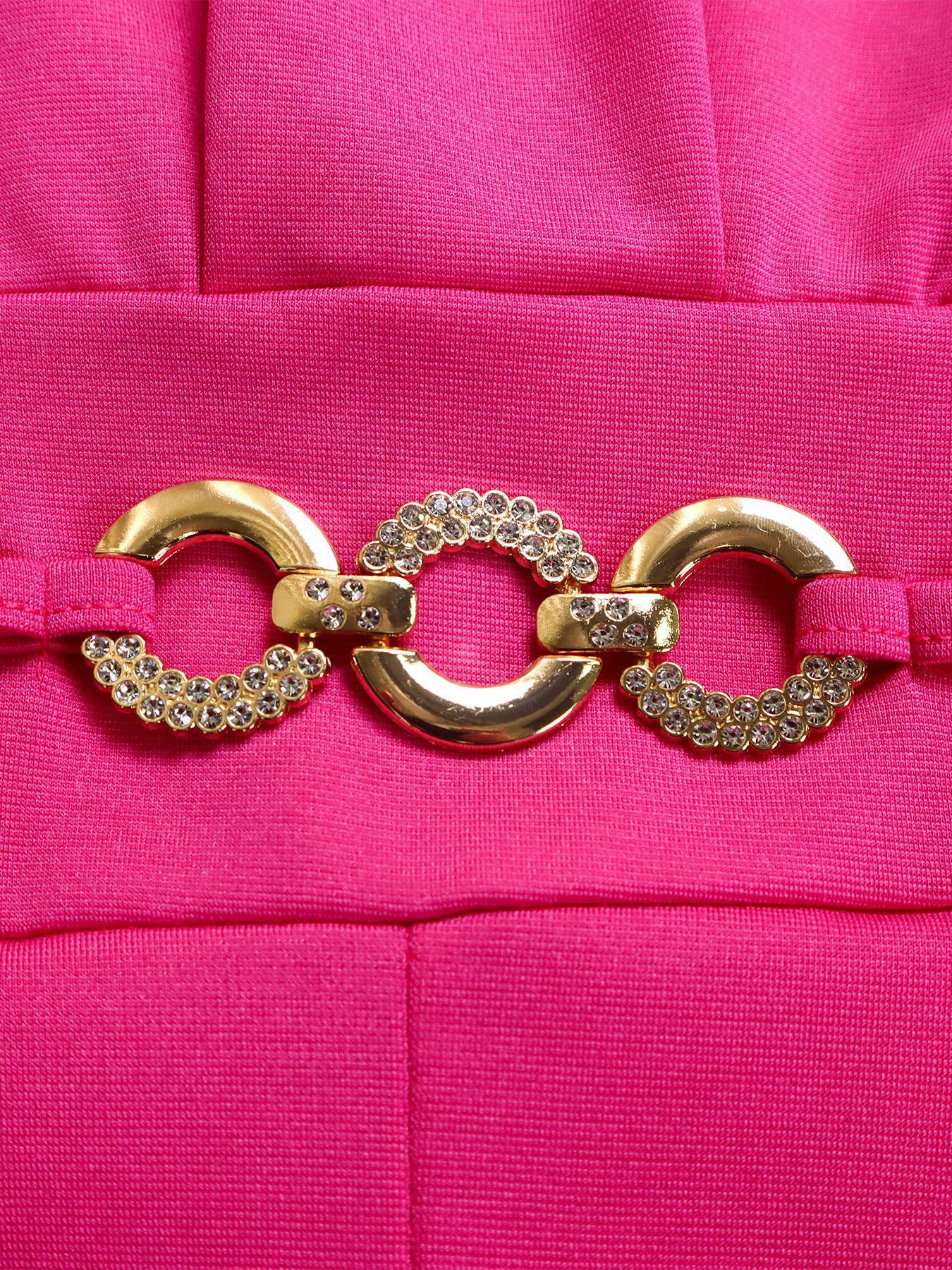 Round Neck Solid Color Wide-Leg Jumpsuit