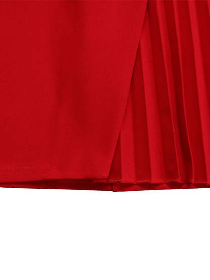 Tie Waist Pleated Midi Dress