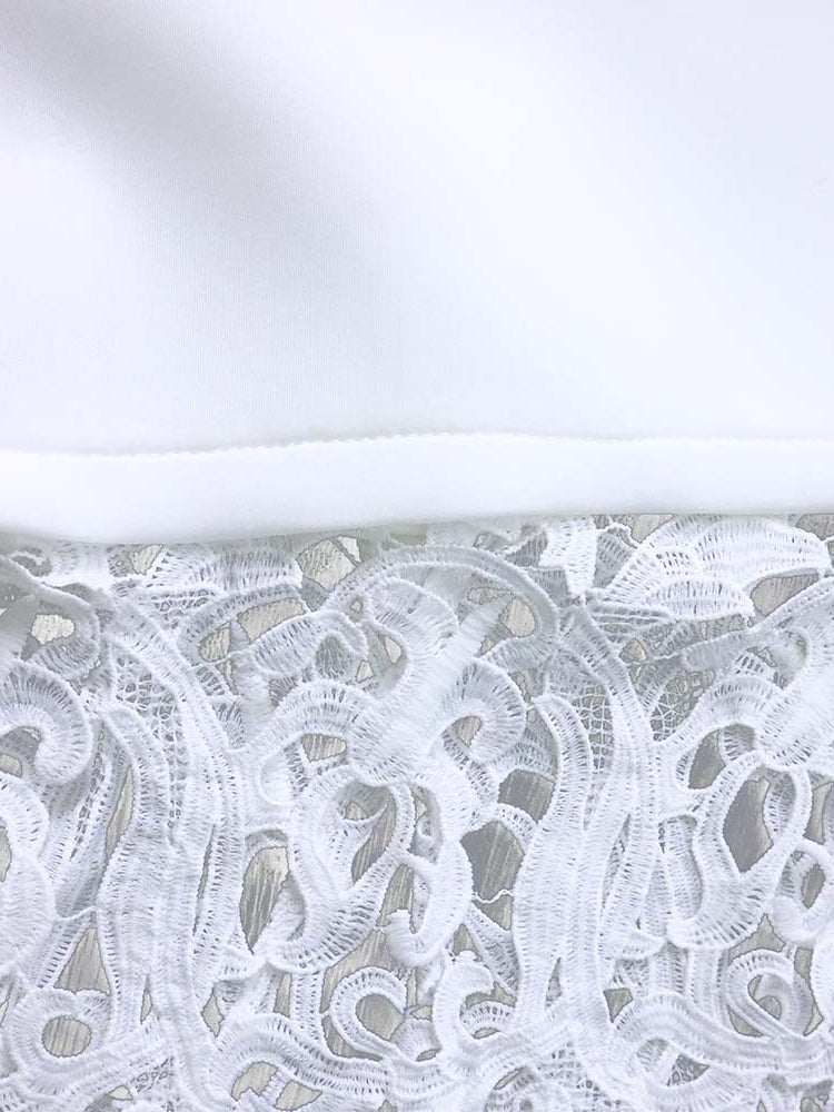 Plus Size Off Shoulder Lace Patchwork Dress