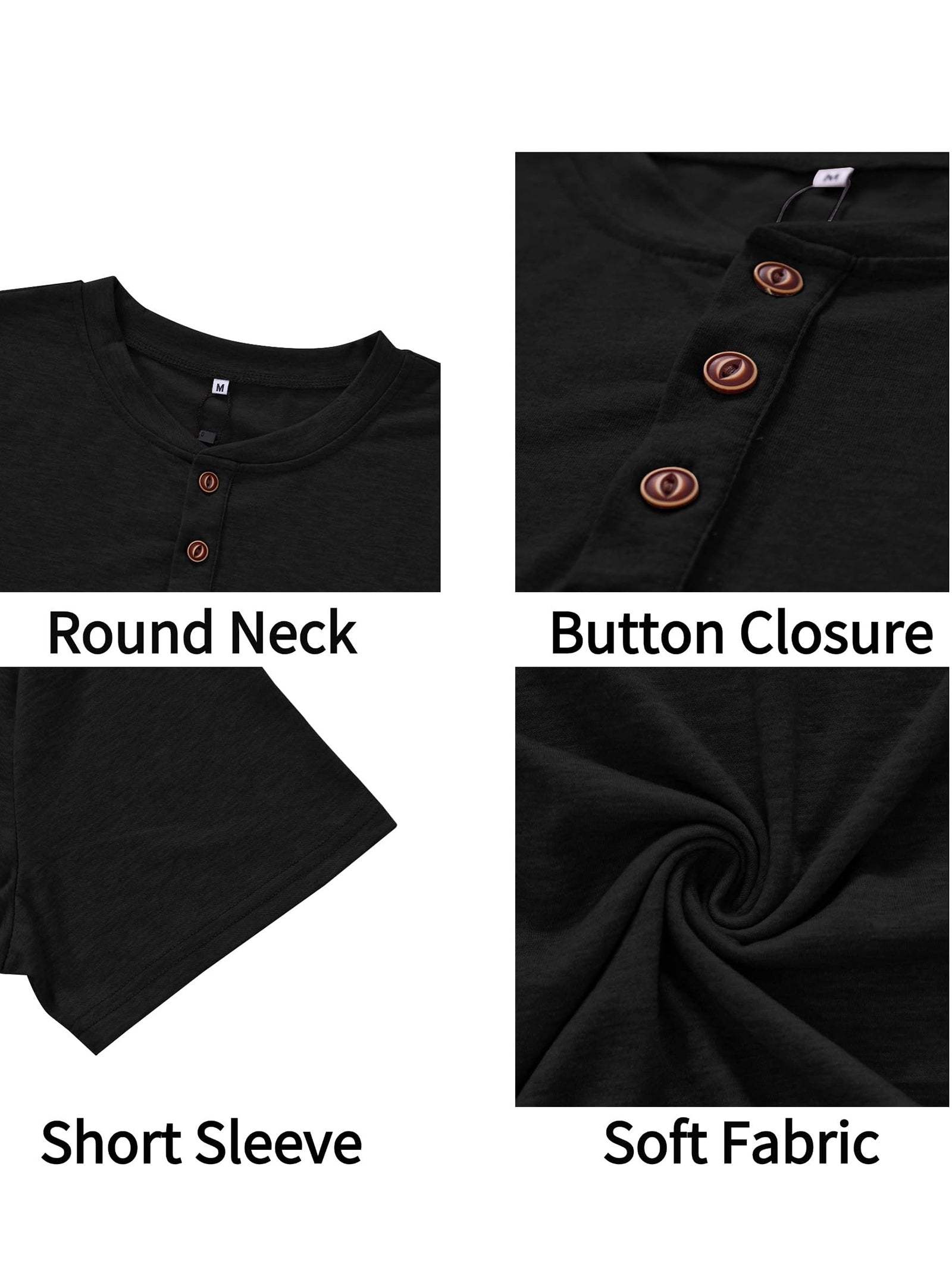 Mens Short Sleeve Henley Shirts