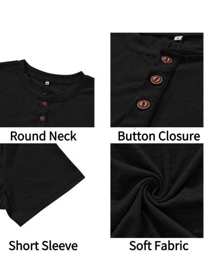 Mens Short Sleeve Henley Shirts