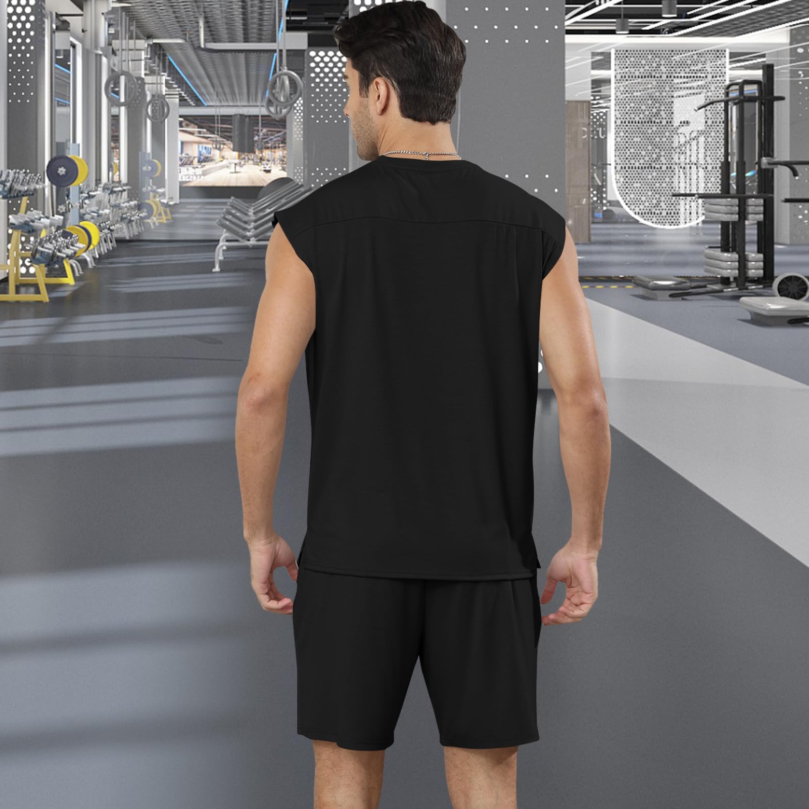 Mens Two Piece Tanks Tops and Shorts