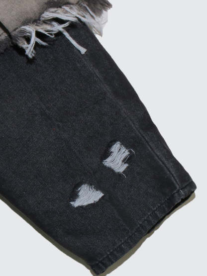 Distressed  Denim Harem Pants