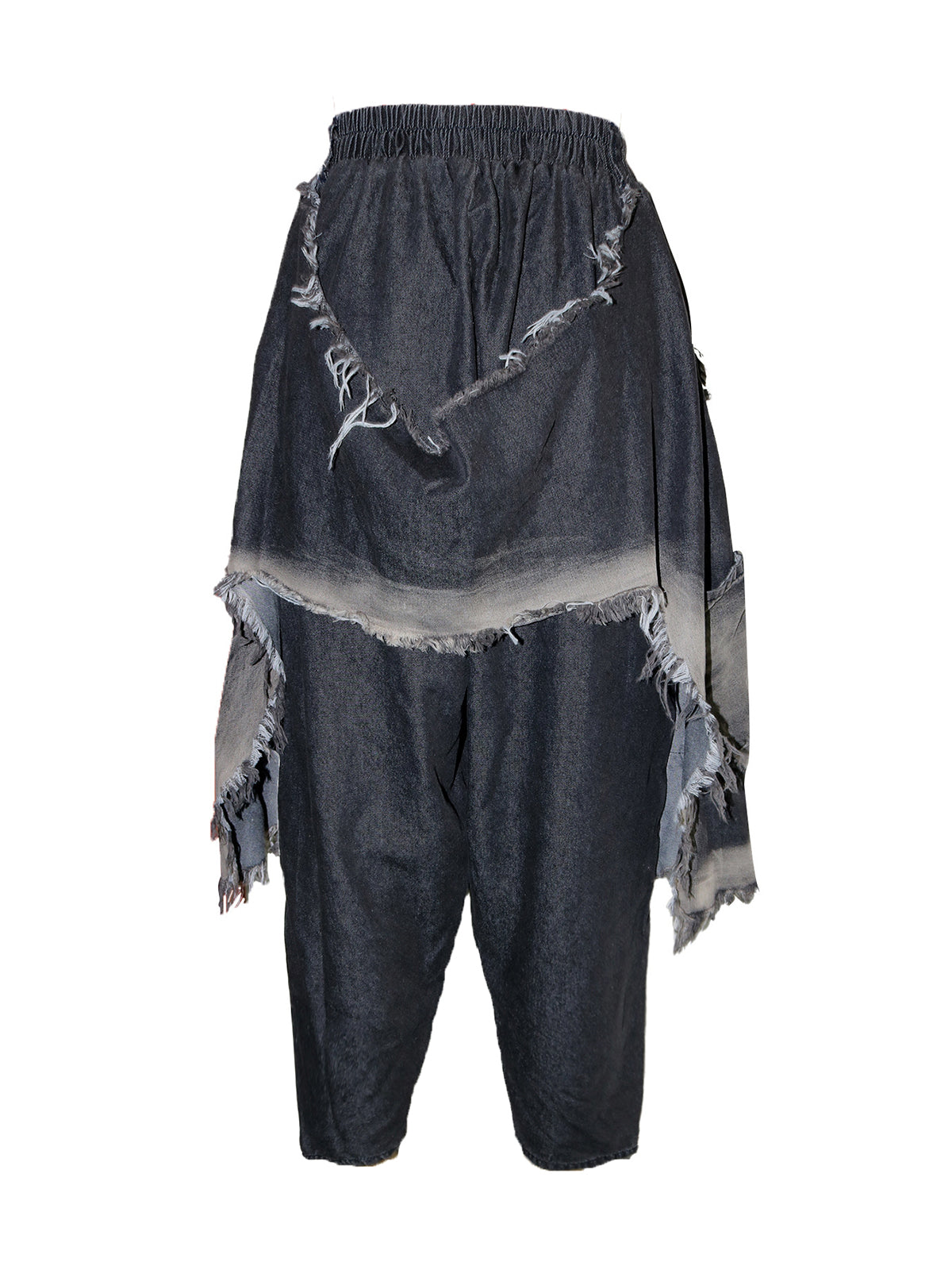 Distressed  Denim Harem Pants