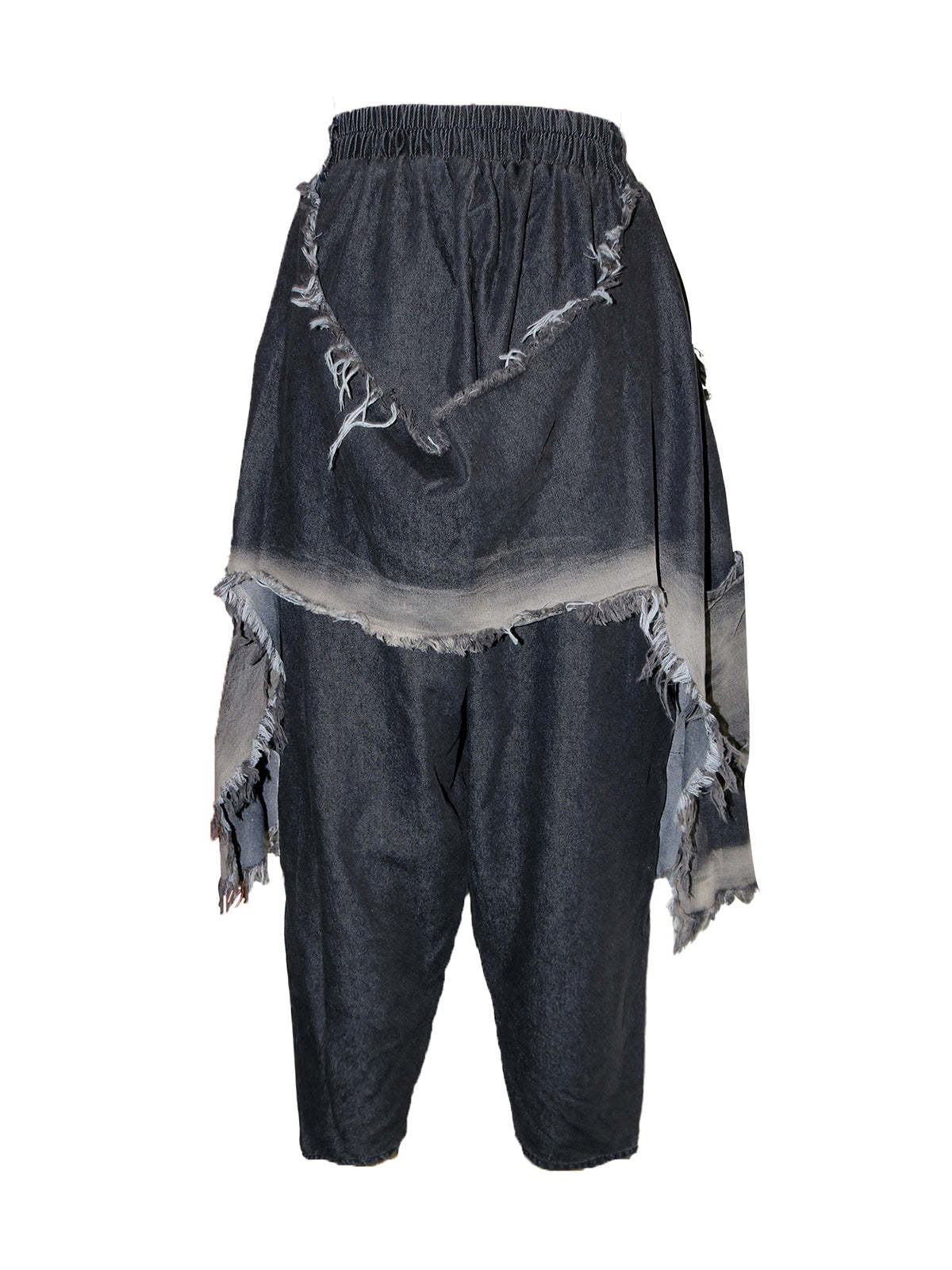 Distressed  Denim Harem Pants