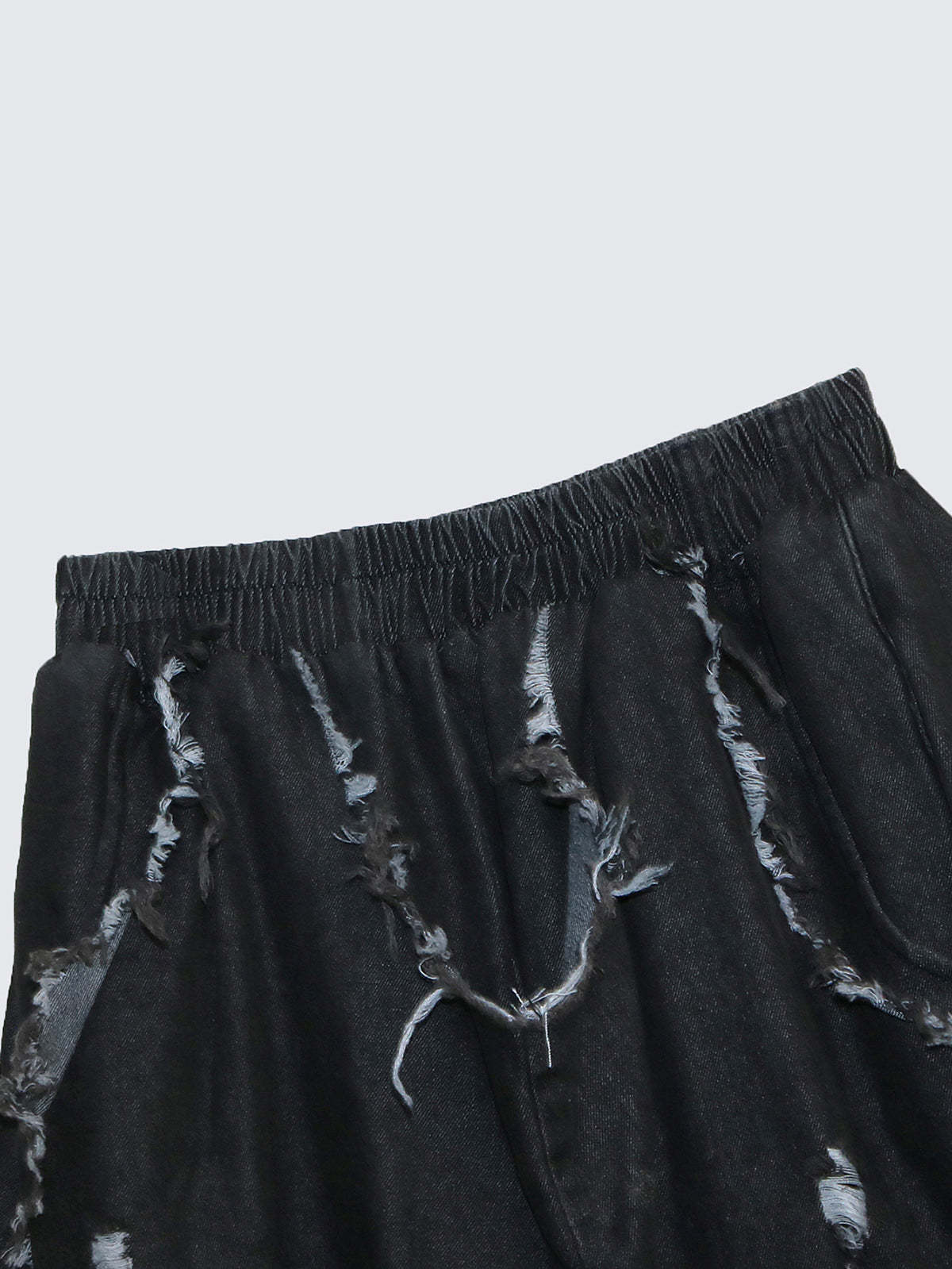 Distressed  Denim Harem Pants