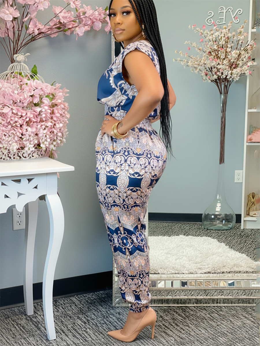 Two-Piece Print Pants Set