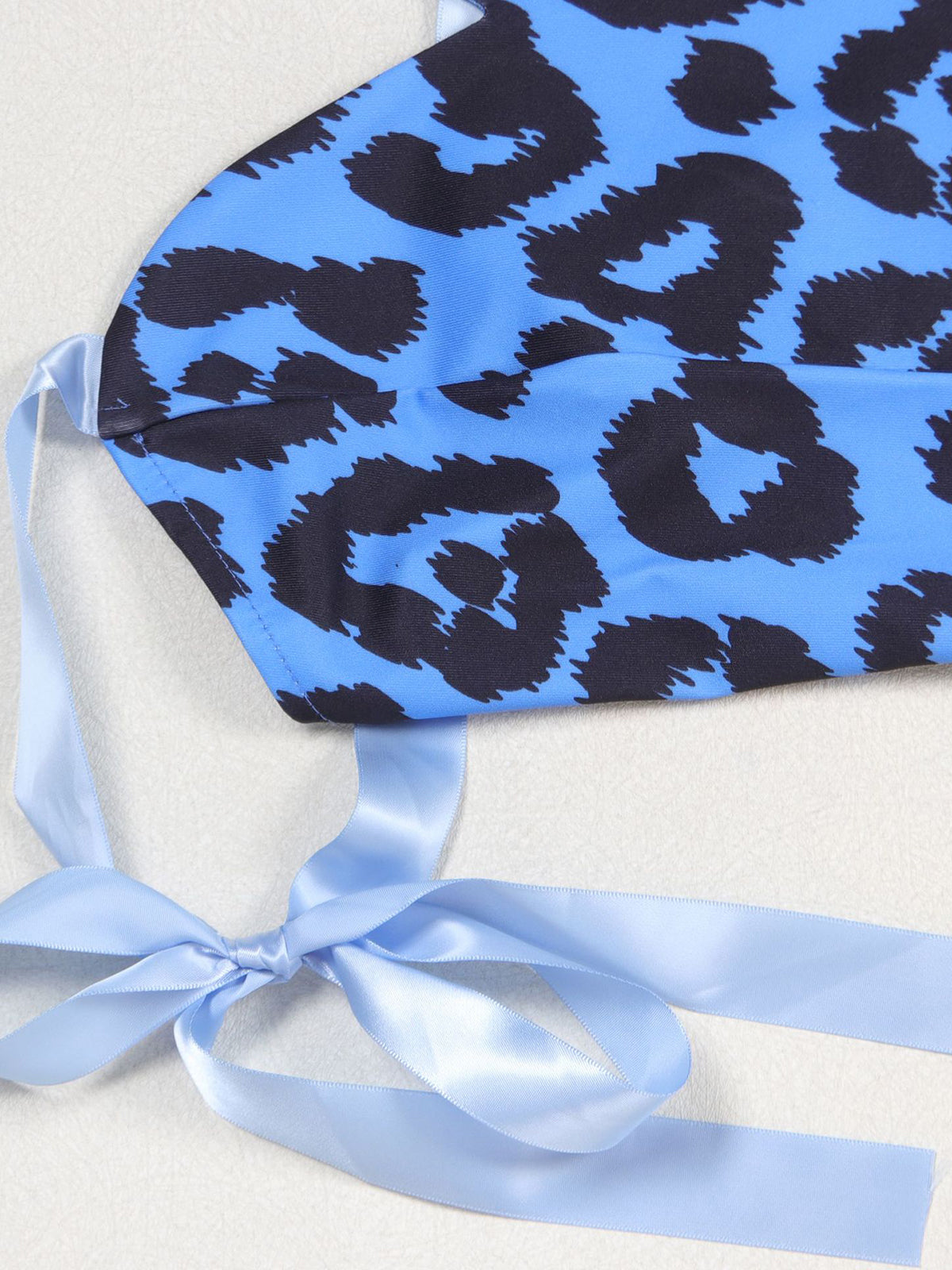 Two Pieces Print Lace-Up Cargo Pants Set