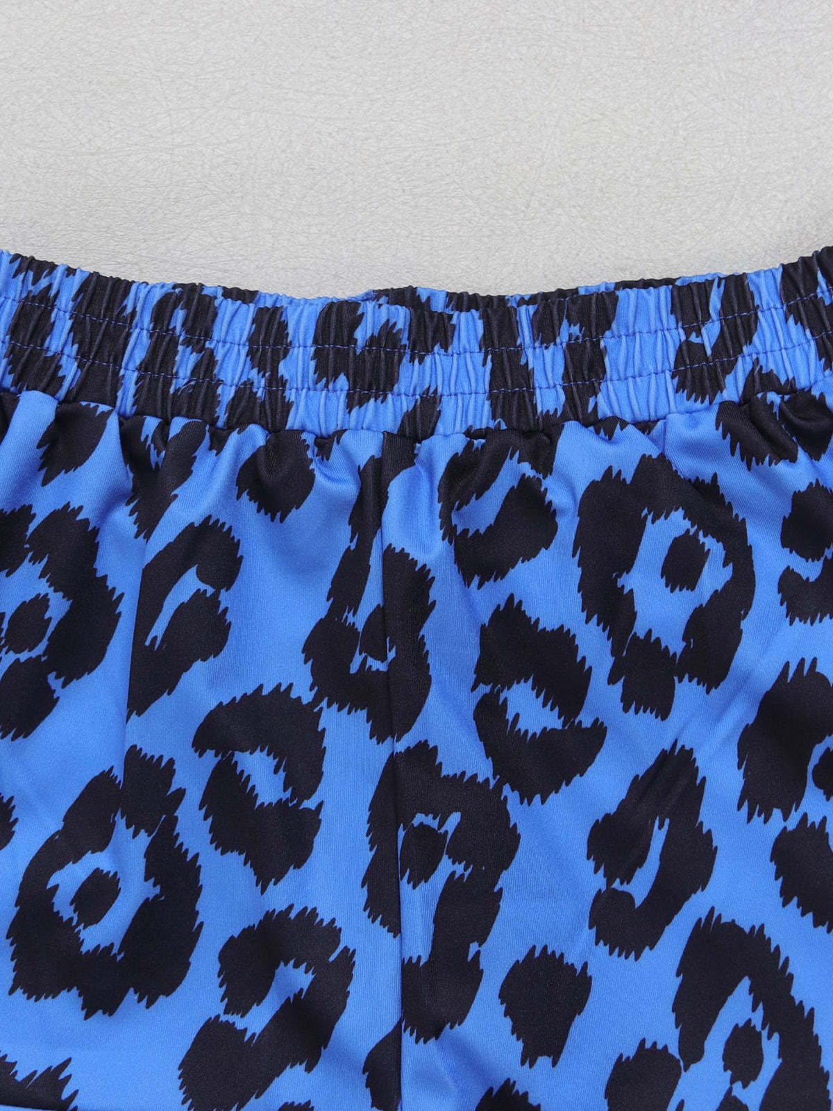 Two Pieces Print Lace-Up Cargo Pants Set