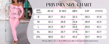 Two Piece One Shoulder Top Flared Pants
