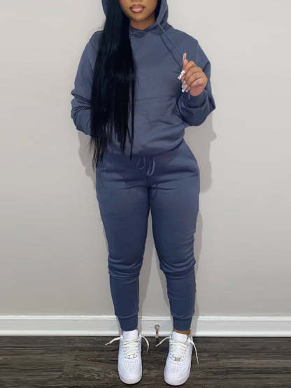 Fleece-Lined Hoodie & Sweatpants Set