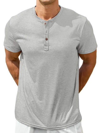 Mens Short Sleeve Henley Shirts