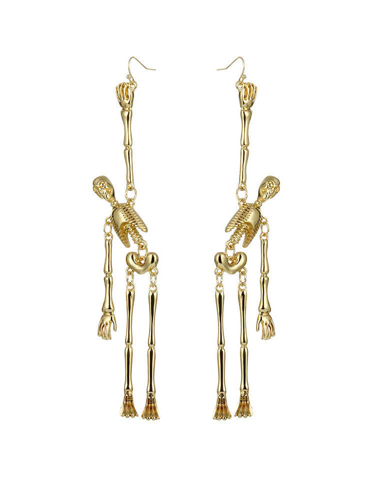 Halloween European Retro Skeleton Earrings
