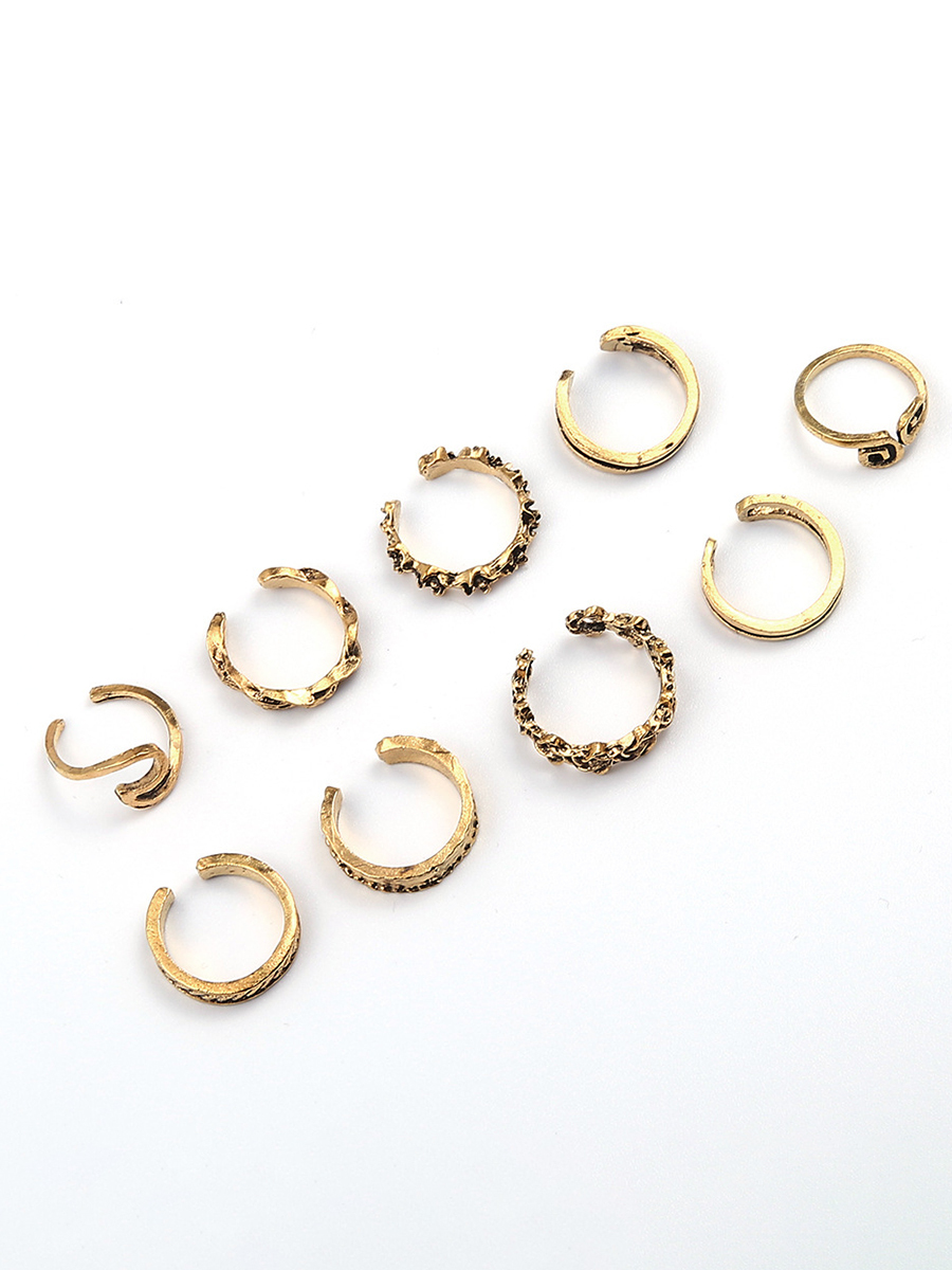 Beach Style Adjustable Ring Sets – 9-Pieces