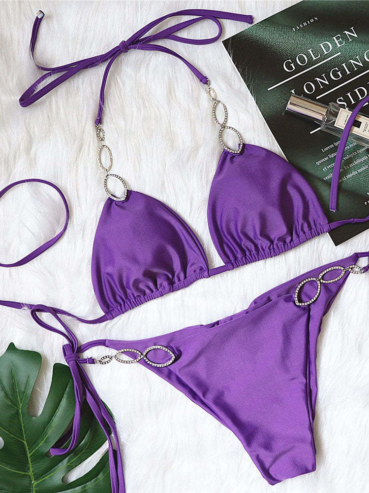 Make a Glamorous Statement with our Metal Swimsuit Set | Swimsuits