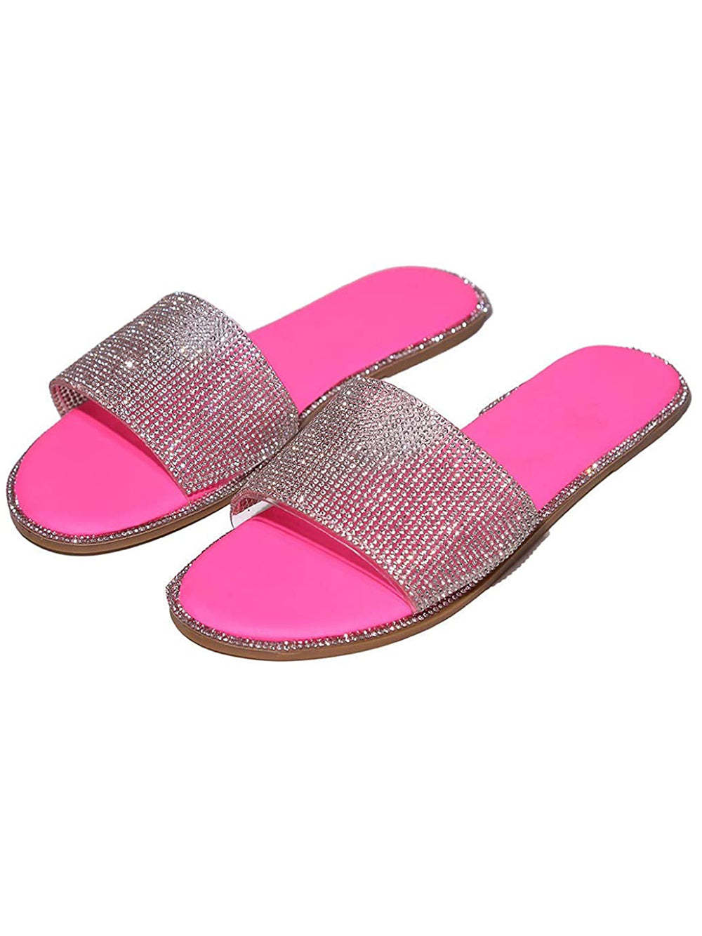 Rhinestone Flat Slide
