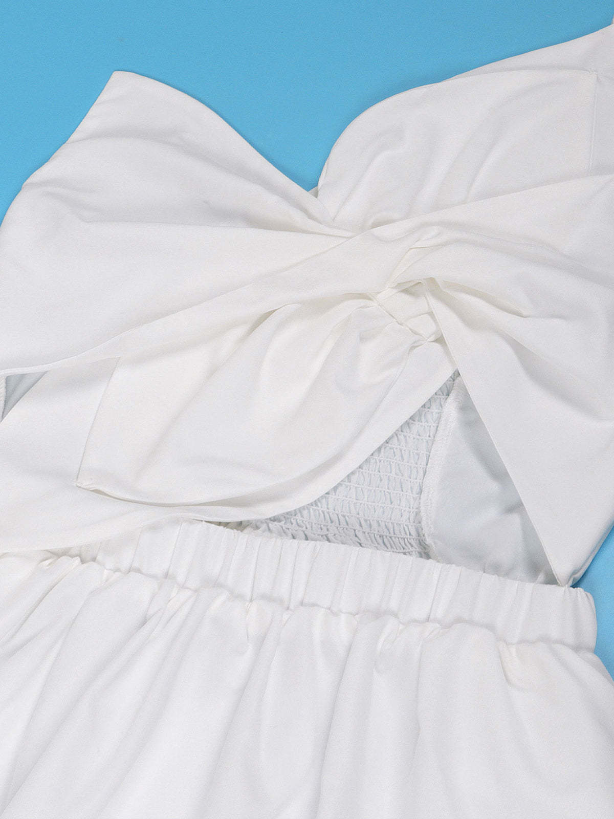 One-Shoulder Ruched Petal Cutout Dress