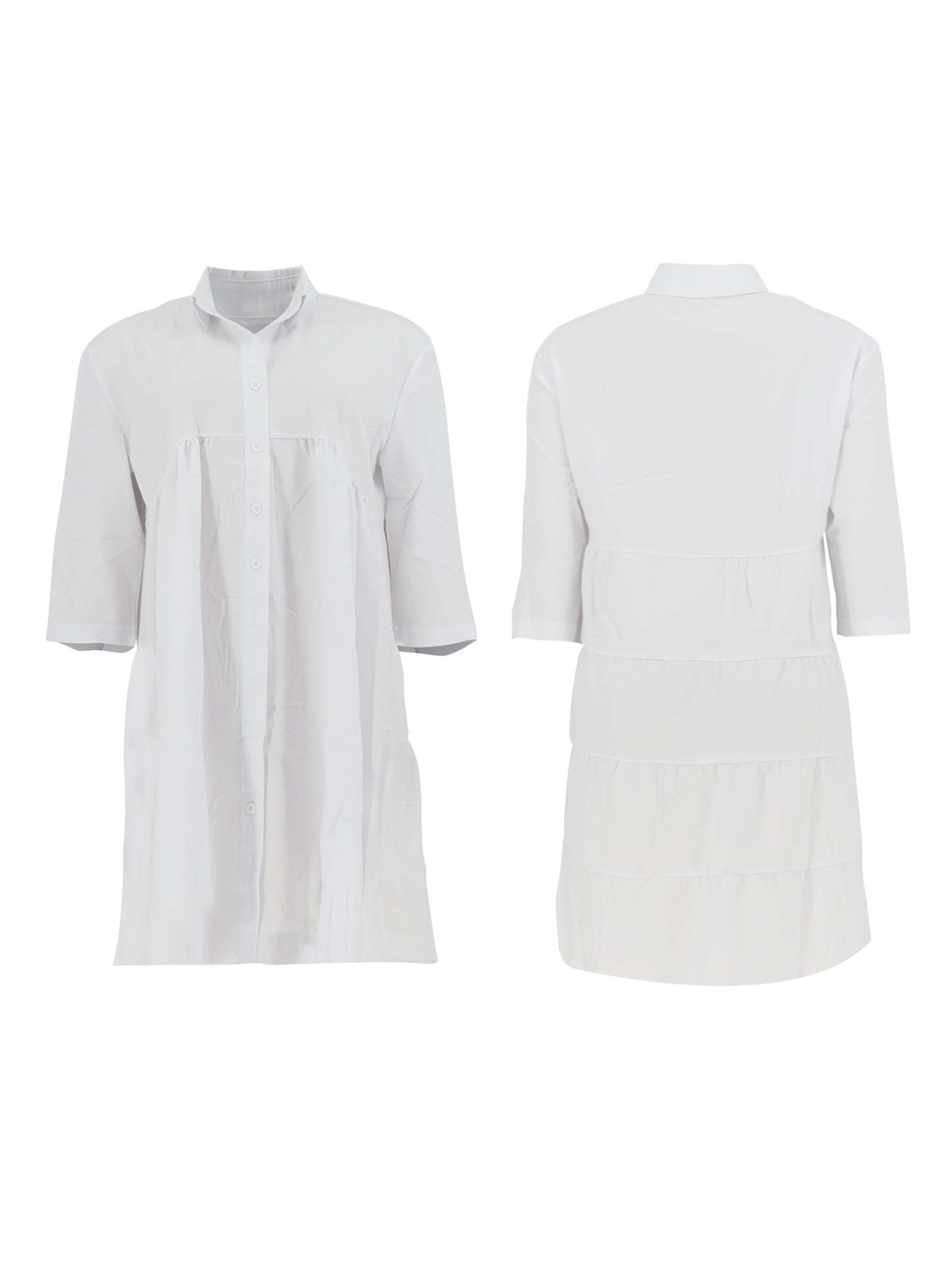 Short Sleeve Ruffle Swing Mini Dress