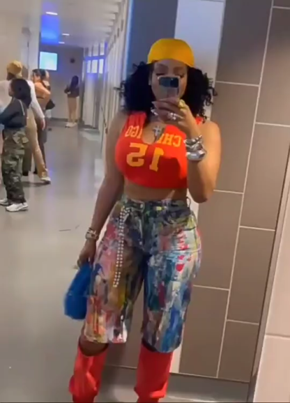 Multicolor Artistic Pocket Denim Shorts