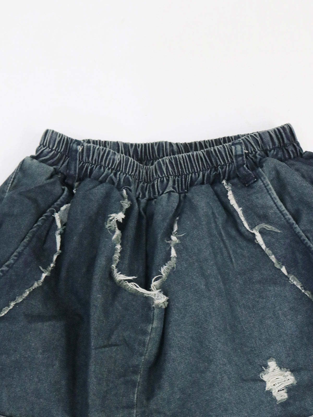 Distressed  Denim Harem Pants
