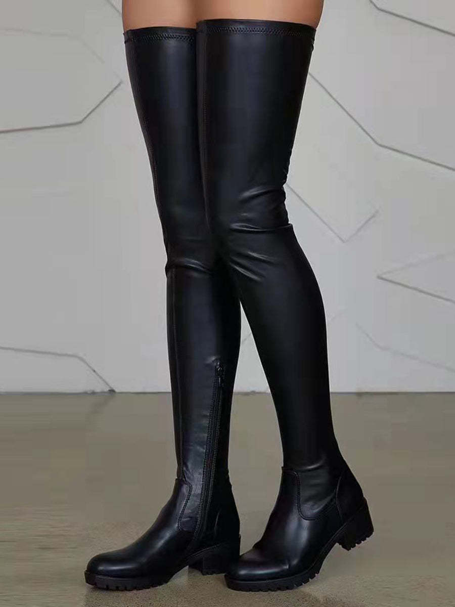 Over the Knee Riding Boots for Women | Chunky Heel Tall Boots