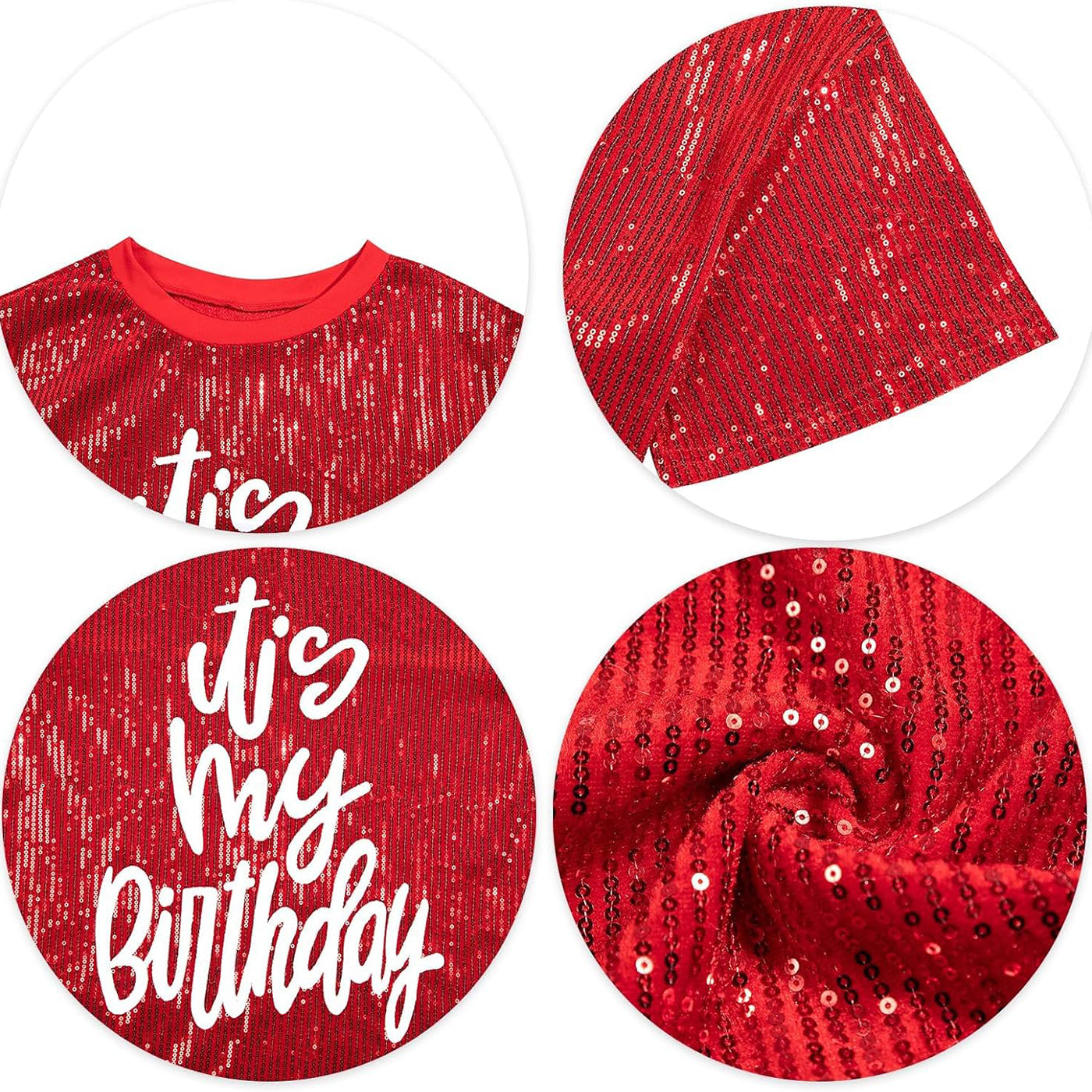 Sparkling Printed Lotus Hem Birthday Shimmery Dress