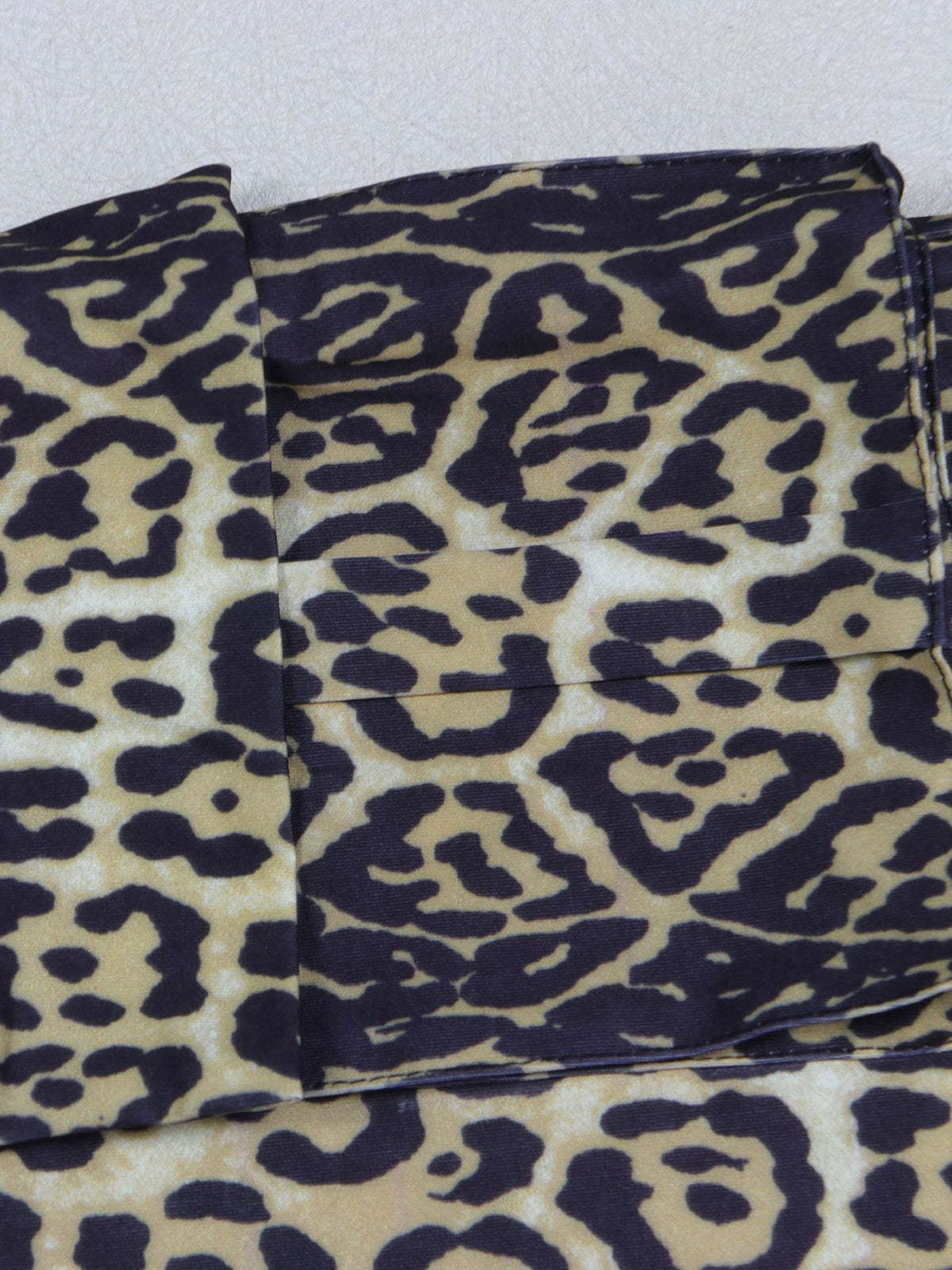 Two Pieces Print Lace-Up Cargo Pants Set