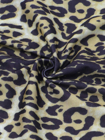 Two Pieces Print Lace-Up Cargo Pants Set