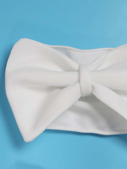 Bow Tie Top Ruffle Hem Mermaid Skirt Set