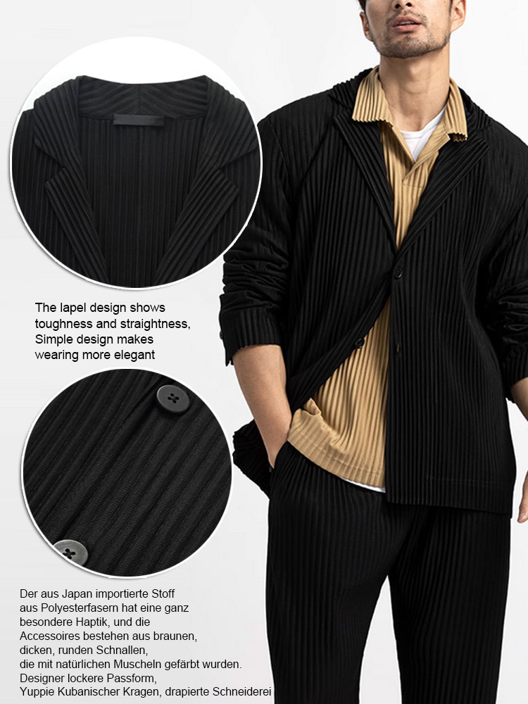 Stilvoller Plissee-Anzug