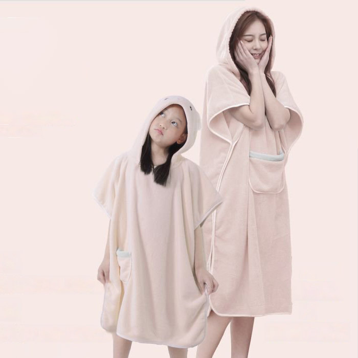 Yukata tragbarer Cape-Bademantel mit Kapuze, für alle Jahreszeiten, für Erwachsene, wasserabsorbiere